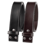 Ceinture cowboy marron sans boucle pour boucle interchangeable (6)