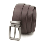 Ceinture cowboy urbain cuir boucle métal brossé (3)