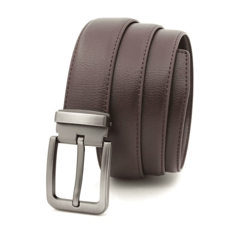 Ceinture cowboy urbain cuir boucle métal brossé (3)