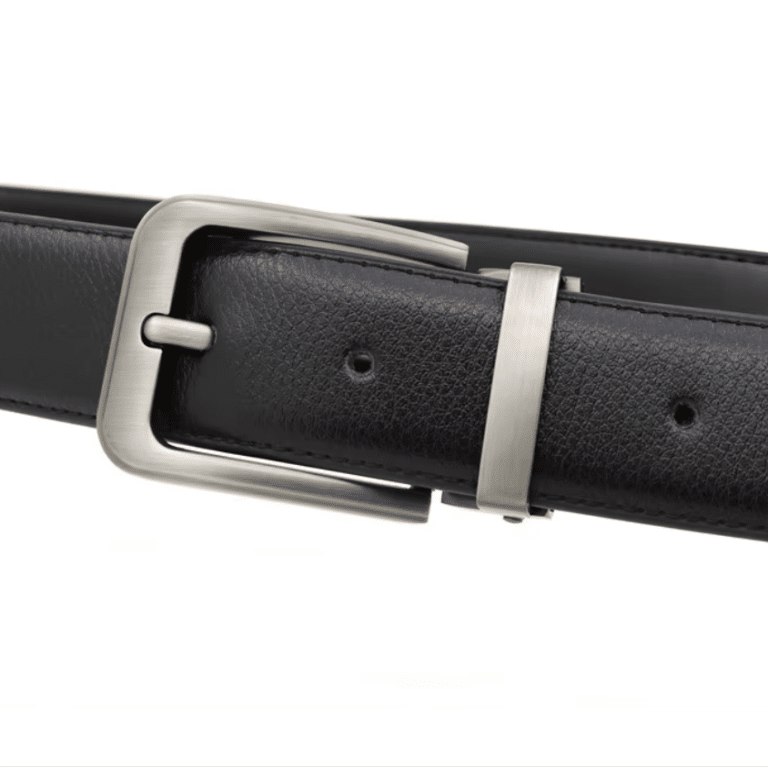 Ceinture cowboy urbain cuir boucle métal brossé (5)