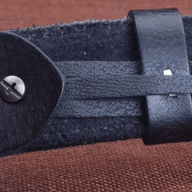 Ceinture épaisse en cuir marron avec conchos turquoise western (10)