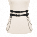 Ceinture festival boucles et chaînes argentées (2)