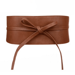 Ceinture obi effet cuir à nouer style western