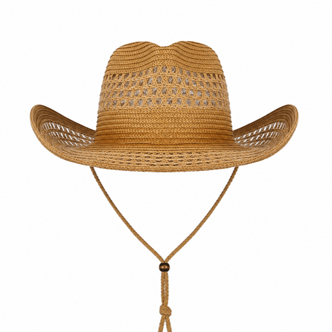 Chapeau cowboy ajouré souple et léger été (1)
