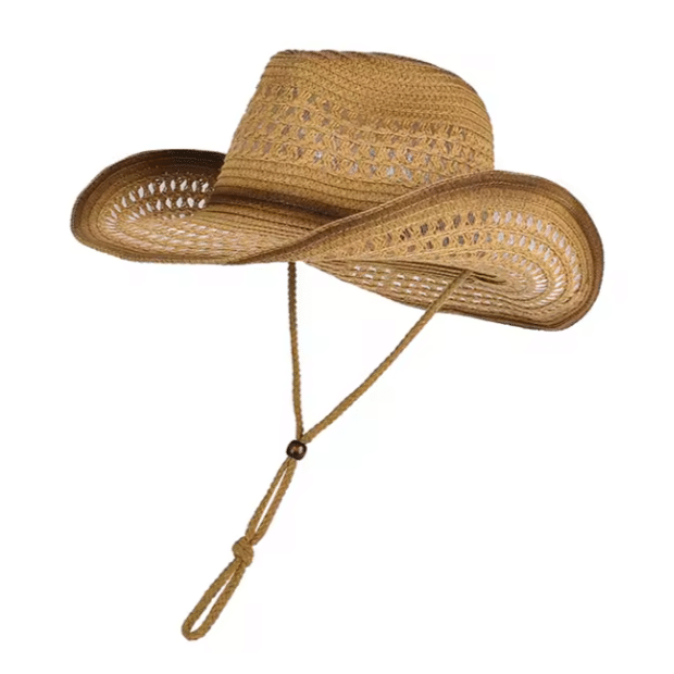 Chapeau cowboy ajouré souple et léger été (2)