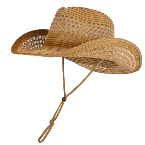 Chapeau cowboy ajouré souple et léger été (4)