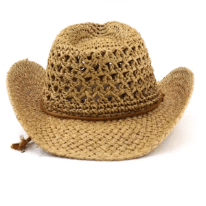 Chapeau cowboy ajouré tressé