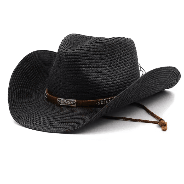 Chapeau cowboy été en fibre végétale tressée légère (2)