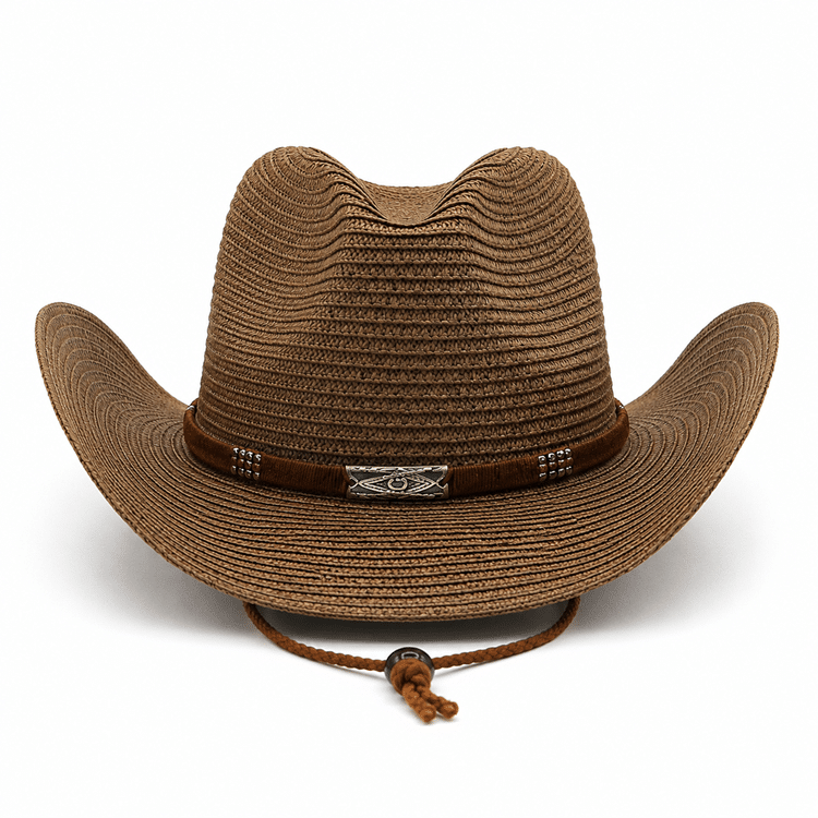 Chapeau cowboy été en fibre végétale tressée légère (3)
