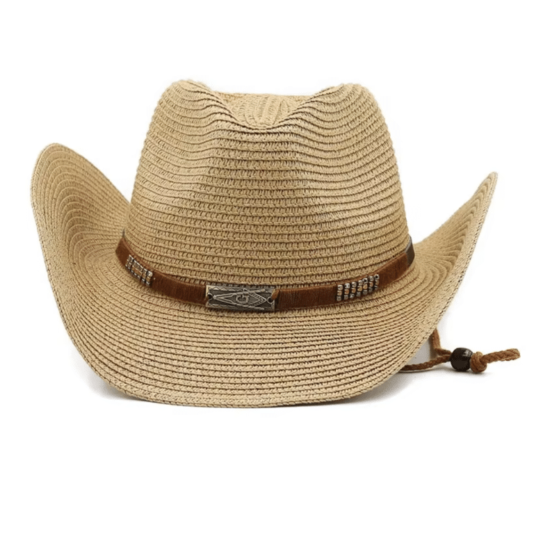 Chapeau cowboy été en fibre végétale tressée légère (5)