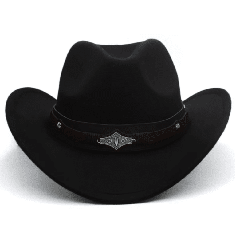 Chapeau cowboy feutre enfant avec bandeau western (1)