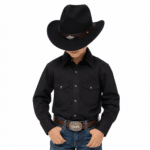 Chapeau cowboy feutre enfant avec bandeau western (12)