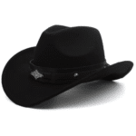 Chapeau cowboy feutre enfant avec bandeau western (2)