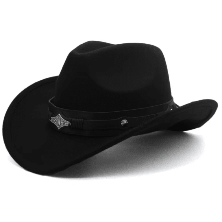 Chapeau cowboy feutre enfant avec bandeau western (2)