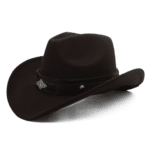 Chapeau cowboy feutre enfant avec bandeau western (5)