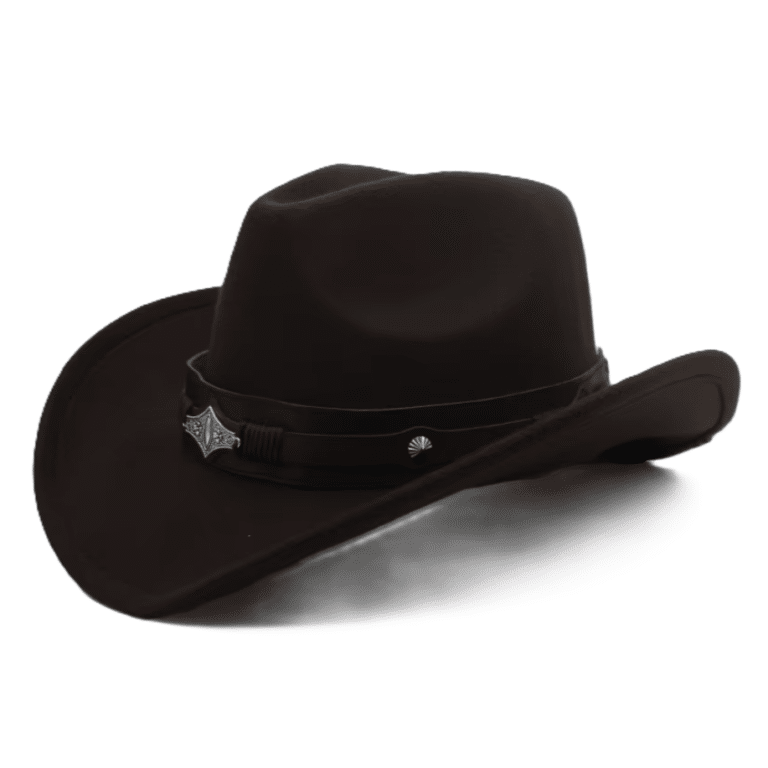 Chapeau cowboy feutre enfant avec bandeau western (5)