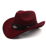 Chapeau cowboy feutre enfant avec bandeau western (6)