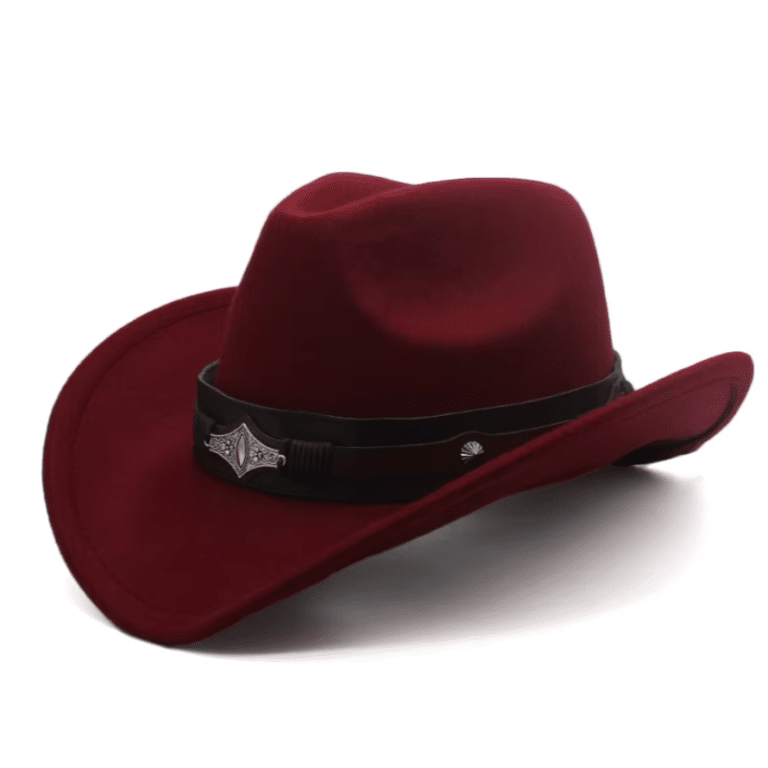Chapeau cowboy feutre enfant avec bandeau western (6)