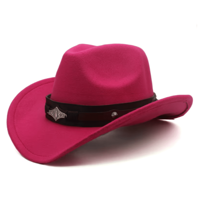 Chapeau cowboy feutre enfant avec bandeau western (7)