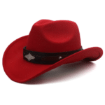 Chapeau cowboy feutre enfant avec bandeau western (9)