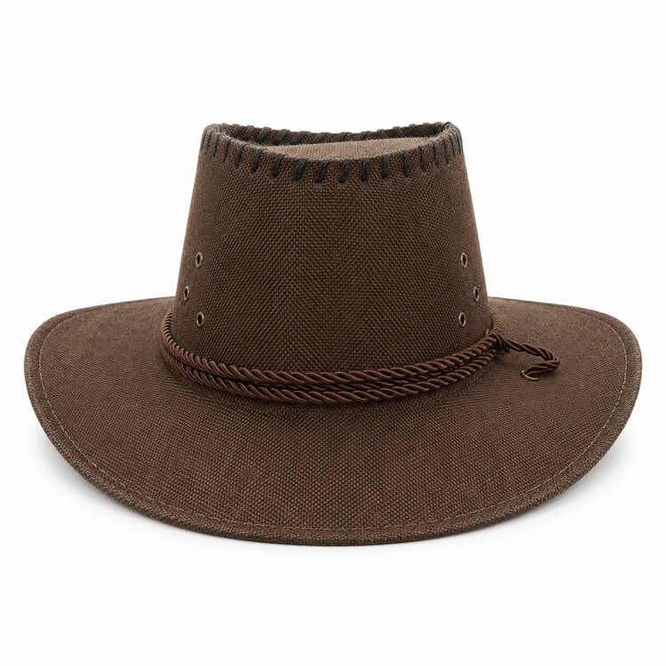 Chapeau cowboy homme marron style authentique (3)