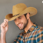 Chapeau cowboy homme souple bandeau tressé (3)