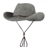 Chapeau cowboy homme souple bandeau tressé (4)