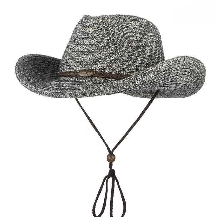 Chapeau cowboy homme souple bandeau tressé (4)