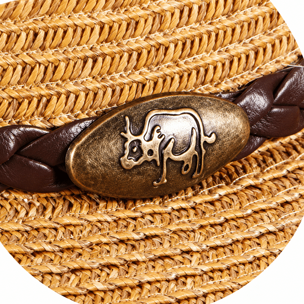 Chapeau cowboy homme souple bandeau tressé (7)