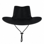 Chapeau cowboy noir aspect toile avec surpiqûres (3)