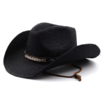 Chapeau cowboy souple en fibre végétale tressée légère (3)