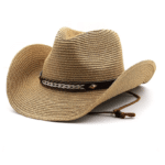 Chapeau cowboy souple en fibre végétale tressée légère (5)