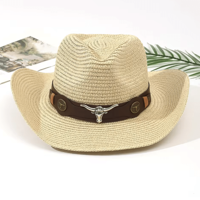 Chapeau cowboy souple en paille de papier (1)
