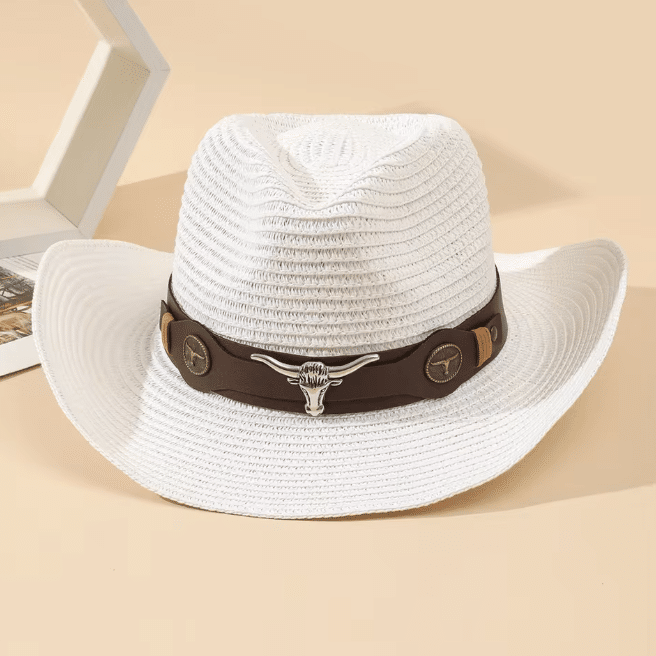 Chapeau cowboy souple en paille de papier (2)