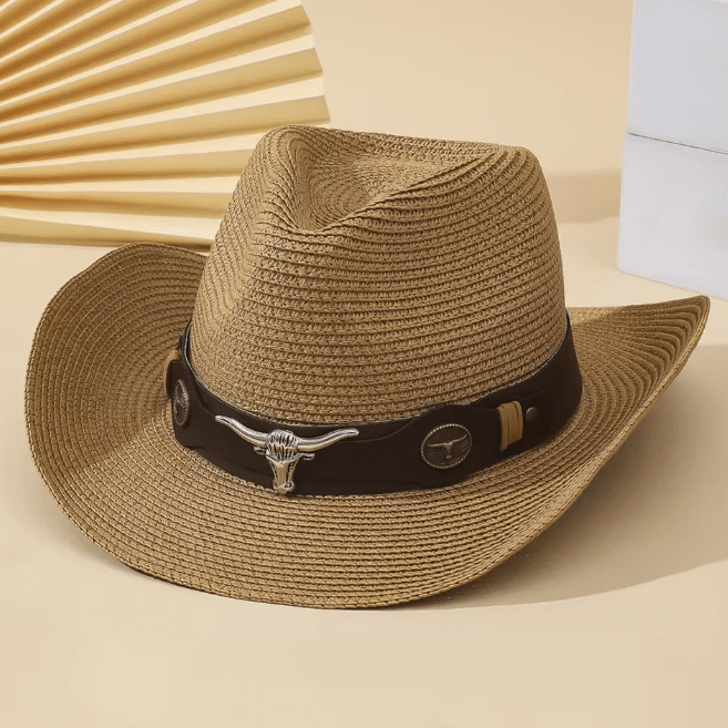 Chapeau cowboy souple en paille de papier (3)