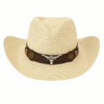 Chapeau cowboy souple en paille de papier (4)
