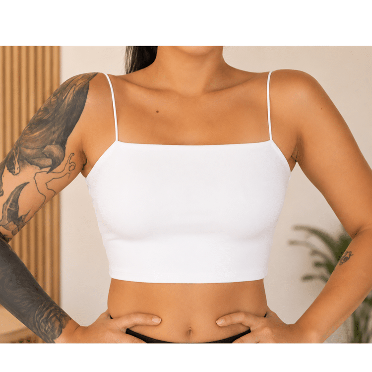 crop top blanc