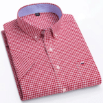 Chemise cowboy homme à petits carreaux vichy rouges (3)