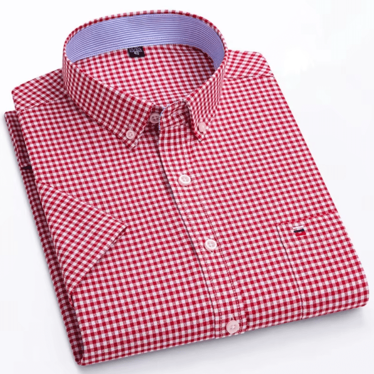 Chemise cowboy homme à petits carreaux vichy rouges (3)
