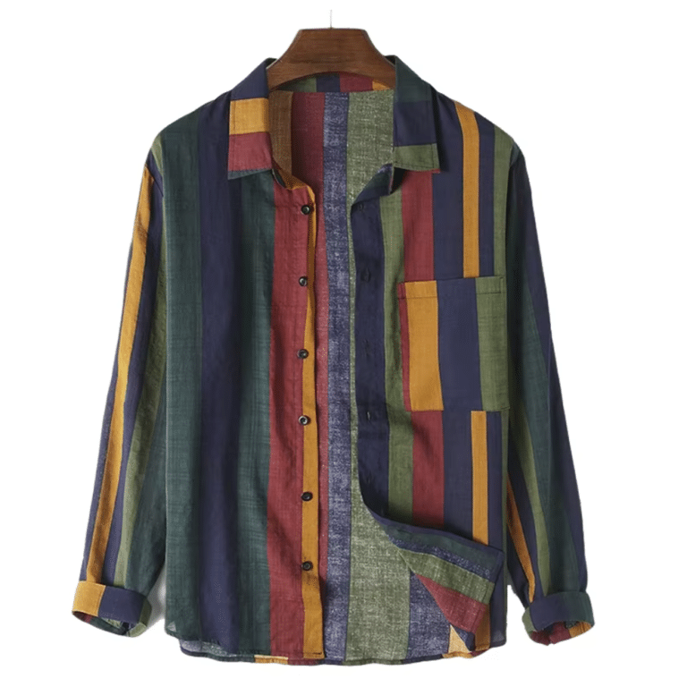 Chemise cowboy multicolore légère pour soirée d’été (1)
