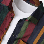 Chemise cowboy multicolore légère pour soirée d’été (3)