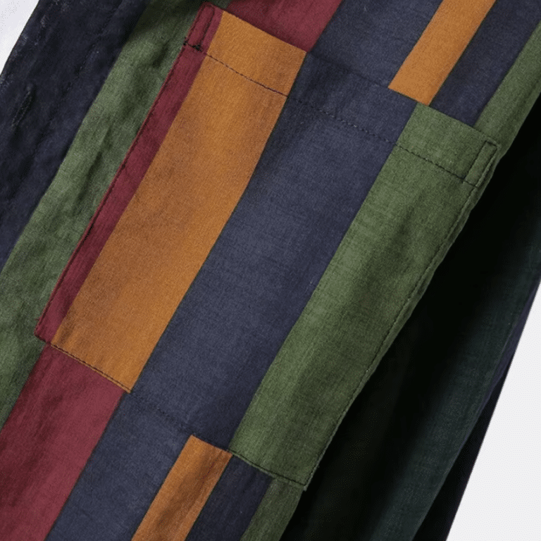 Chemise cowboy multicolore légère pour soirée d’été (5)