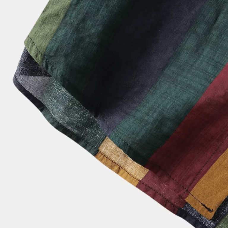 Chemise cowboy multicolore légère pour soirée d’été (7)