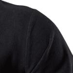 Chemise noir vintage légère coton lin à lacets (3)
