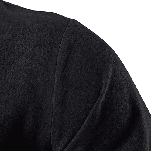 Chemise noir vintage légère coton lin à lacets (3)