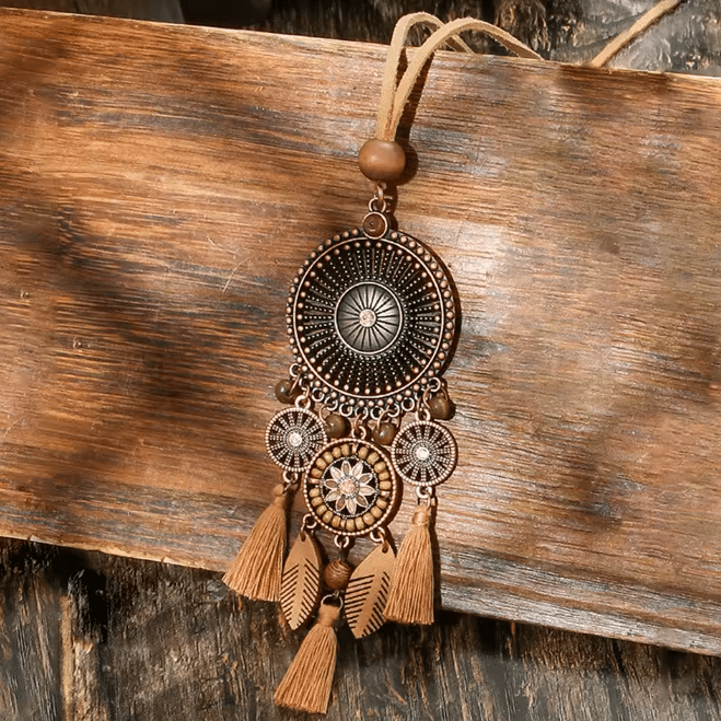 Collier bohème breloques western (1)