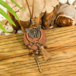 Collier sautoir boho vintage papillon oiseau (1)