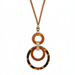 Collier western à anneaux écaille ambré (1)