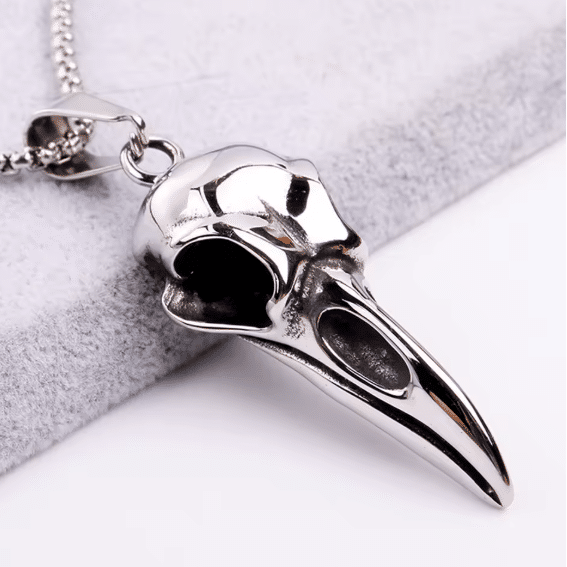 Collier western crâne d’oiseau à long bec argenté (2)