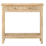 Console en bois massif western à tiroirs style prairie vintage (2)